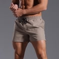 thumbnail image 5 of Men's 3" Inseam Athletic Running Shorts Summer Quick Dry Lightweight Workout Shorts Elastic Waistband Drawstring Performance Short Pants for Marathon with Pockets, 5 of 5
