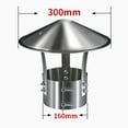 thumbnail image 5 of Heavy Duty Chimney Cover Stainless Steel Rain Hood For Stove Pipe Fireplace, 5 of 7
