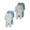 Child of Mine by Carter's Baby Boy Long Sleeve Footless Coveralls, 4 Pack, Preemie-24 Months
