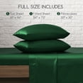 thumbnail image 7 of MR&HM Satin Sheet Set Full 4 Pcs, Silky Elegant Luxurious Full Size Bed Sheets, with Flat Sheet, Deep Pocket Fitted Sheet for Mattress and Matching Satin Pillow Cases (Full Size, Dark Green), 7 of 7