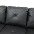 thumbnail image 6 of Hommoo Modern Faux Leather L Shaped Couches and Sofas Model, 4 Seat Sectional Sofa Living Room Furniture Sets for Home, Black(No Ottomans), 6 of 7
