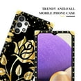 thumbnail image 5 of FKBRCL4U Compatible with Samsung Galaxy A32 5G Case, Shine Gold Rose Luxury Golden Decoration for Girl Women Soft TPU Shockproof Protective Hard PC Back, 5 of 7