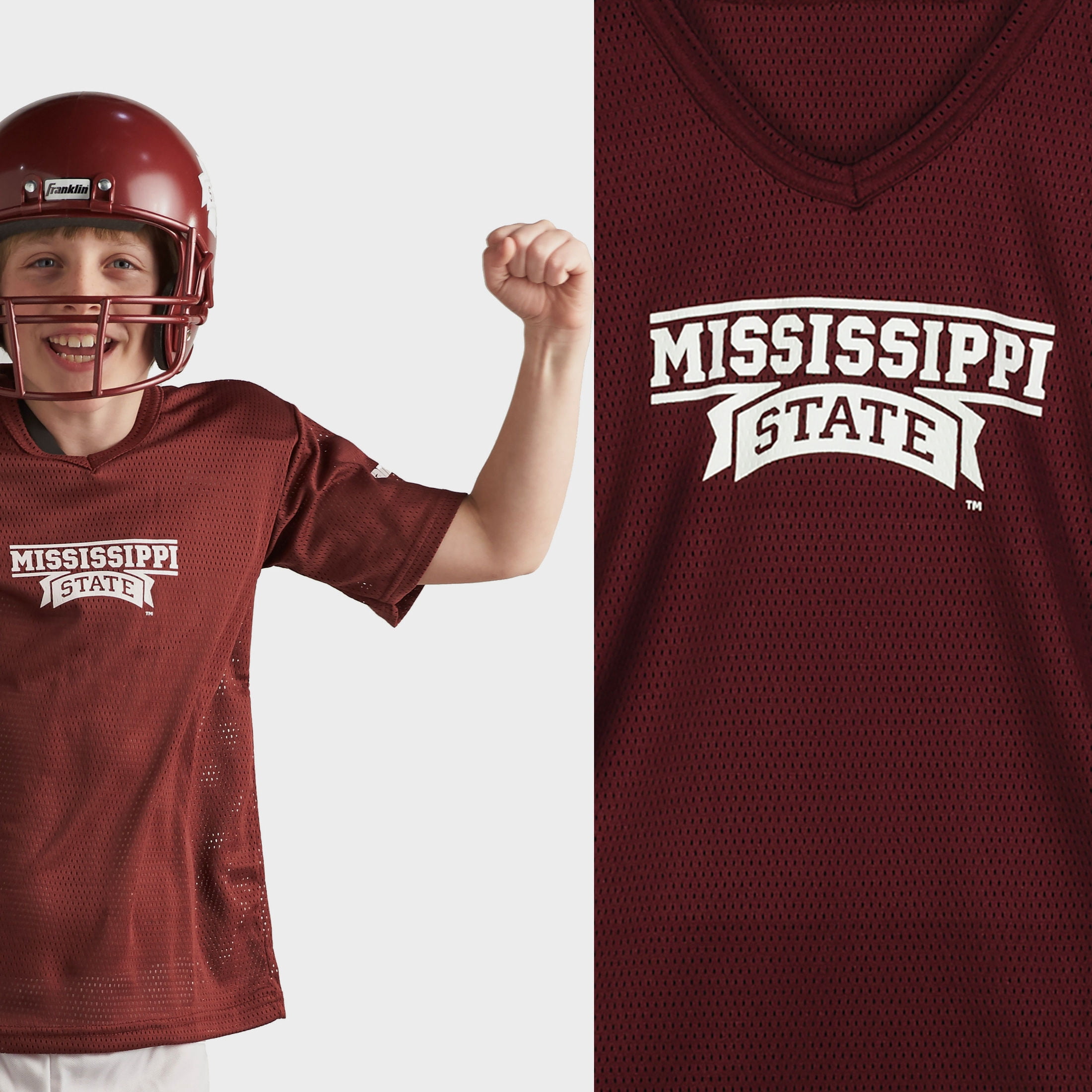 Franklin Sports NCAA Uniform Set - Youth Small - Mississippi State Bulldogs
