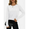 thumbnail image 2 of PPYOUNG Top for Womens Long Sleeve Casual Shirts Tunic Tops to Wear with Leggings Crew Neck Blouses, 2 of 4