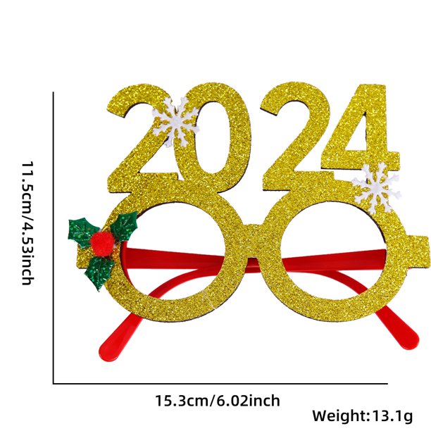2024 gafas de Navidad Santa Claus gafas de árbol de Navidad accesorios para fotomatón regalos para niños decoraciones de fiesta decoración de Año Nuevo