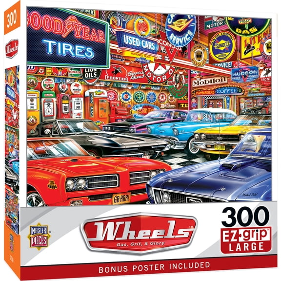 MasterPieces 300 Piece EZ Grip Jigsaw Puzzle for Adults - Gas, Grit & Glory - 18"x24"