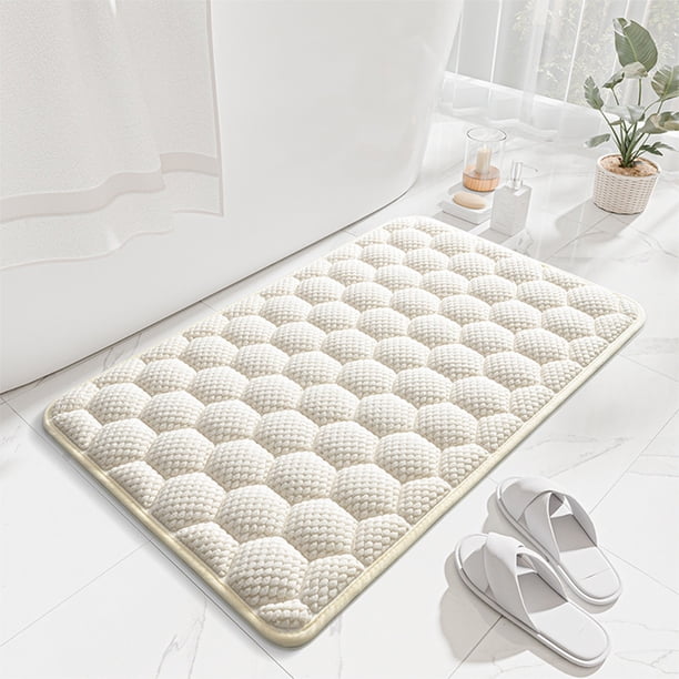 Alfombra antideslizante absorbente para baño con patrón decorativo, lavable a máquina, 60x40 cm, para baño, dormitorio, entrada.