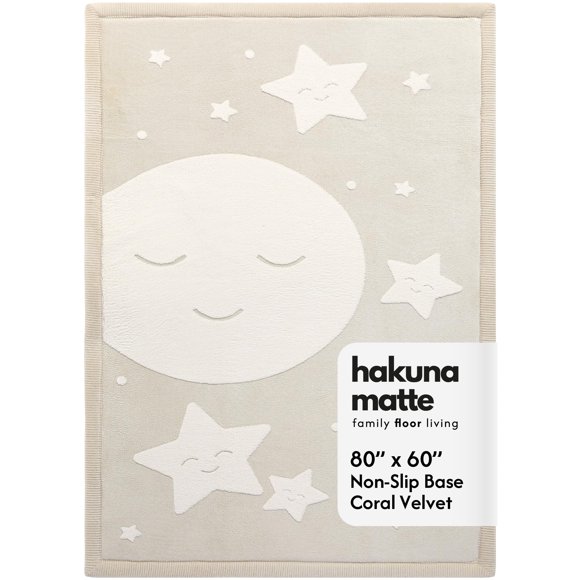 Alfombra Hakuna Matte 152 cm x 203 cm Luna y Estrellas