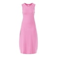 thumbnail image 3 of Time and Tru Women's and Women's Plus Slub Cotton Tank Midi Dress, Sizes XS-XXXL, 3 of 4