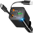 thumbnail image 1 of [ Cargador de Coche ] Linocell Retráctil 120W USB-C para iPhone/Galaxy, 1 of 9