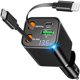 thumbnail image 1 of [ Cargador de Coche ] Linocell Retráctil 120W USB-C para iPhone/Galaxy, 1 of 9