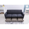 thumbnail image 5 of 77.9" Accent Sofa, Double Armrests 2-Seater Couch with Coffee Table and 3 Storage Drawers, Modern Chenille Upholstered Sofa with Soft Paded for Living Room Office Apartment, Valley Gray, 5 of 7