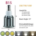 thumbnail image 1 of Focos LED regulables COB para el hogar, lámparas brillantes de aluminio, 5W, 7W, 10W, 110V, 220V, C36, E27, E12, E14, B22, B15, GU10, GU5.3, 1 of 4