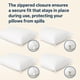 thumbnail image 5 of Paquete de 4 fundas de almohada de vinilo con cremallera de lujo: protectores impermeables para almohadas más duraderas. Tamaño estándar 20""x29"". Ideal para uso doméstico, hotelero y hospitalario., 5 of 5