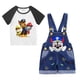 thumbnail image 3 of Camiseta de algodón de Pikachu para niñas y pantalones cortos, conjunto de 2 uds. De ropa de dibujos animados de Pokémon para niños, traje deportivo de la Patrulla Canina para verano, 3 of 5
