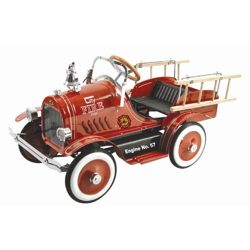 Dexton Kids Deluxe Fire Truck Pedal Car - Walmart.com - Walmart.com