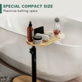 thumbnail image 2 of Bamboo Bathtub Tray Table with Adjustable Height, Freestanding Bath Caddy Tray for Tub Against Wall, Bathtub Side Table for Luxury Bath Home Spa and Gift Choice - Patent Protected (Natural), 2 of 7