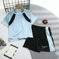 thumbnail image 3 of WOYY Toddler Boys Quick Dry Sports Outfits Short Sleeve T Shirt Shorts Set, Sizes 4-5T, 3 of 3