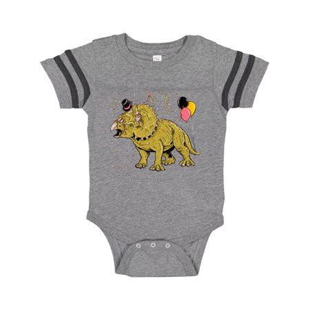 

Inktastic Roaring in the New Year Triceratops with Hat and Balloons Gift Baby Boy or Baby Girl Bodysuit