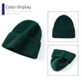 thumbnail image 3 of Gorro de lana pura para mujer, gorro de lana tejido grueso y cálido para otoño e invierno, gorro de lana para hombre, 3 of 5