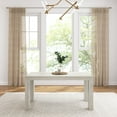 thumbnail image 2 of Plank+Beam 60" Modern Dining Table for 4, Solid Wood Rectangular Kitchen Table, White Wirebrush, 2 of 8
