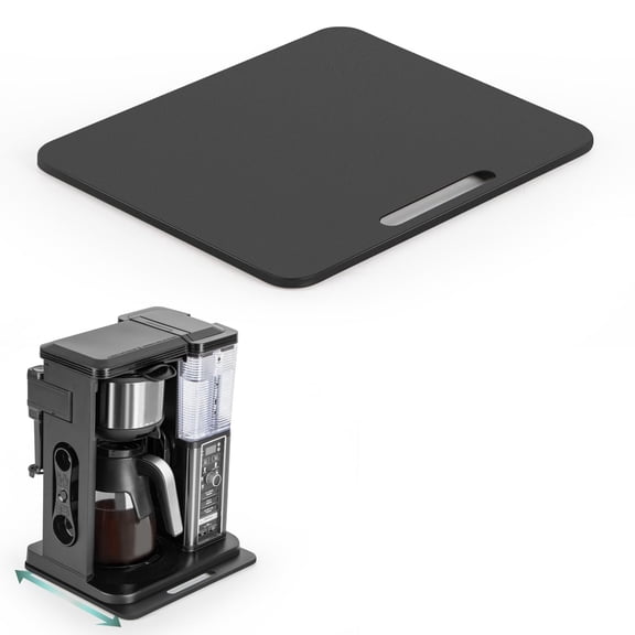 ANBOXIT Metal Appliance Slider, Sliding Tray for Coffee Maker,360° Effortless Movement,Small Appliance Rolling Tray for Counter, Coffee Pot Slider, Wide - Small (10"D x 12"W)