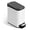 White, variant on KSSKSS Slim Bathroom Trash Can with Lid Soft Close, Step Pedal, 1.6 Gallon/6L Stainless Steel Garbage Can for Bathroom,Bedroom, Office (Matte Black)
