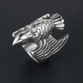 thumbnail image 4 of K-KED Vintage Flying Eagle Hawk Ring Stainless Steel Tribal Eagle Totem Freedom Ring-12, 4 of 6