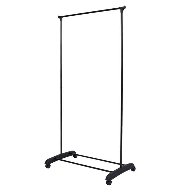 Mainstays Simple Single Rod Garment Rack, Black