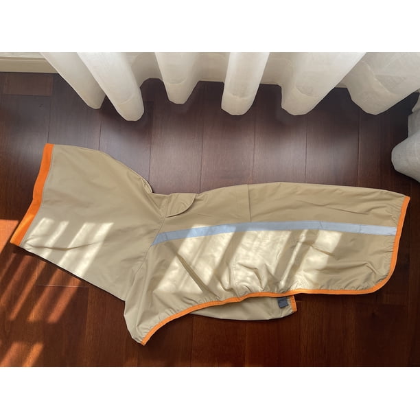 Xiao Hua Chubasquero impermeable para perros, ajustable, reflectante y ligero (2XL, caqui)