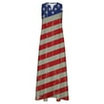 thumbnail image 4 of Robe de Soirée Femmes Casual V-Cou Independence Day Printing Robes Summer Pull Sans Manches Robe de Club Robe sur Clearance, 4 of 4