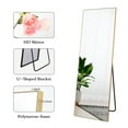 thumbnail image 2 of BEAUTYPEAK 58"x18" Full Length Mirror Rectangle Floor Mirrors for Leaning Standing or Hanging, Gold, 2 of 8