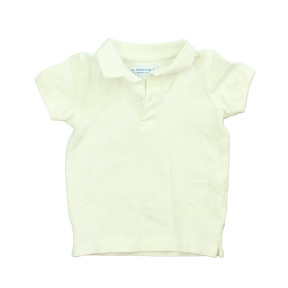 Pre-owned: Mayoral Boys White Polo Shirt size: 9 Months (Good)