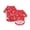 A058- Red Snowflake, variant on Dog Christmas Outfit with Pink Holiday Tree Print and Mesh Hem, Festive Pet Shirt for Small Dogs, Christmas Gift Dog Apparel 1 Pack