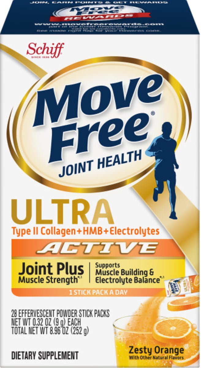 MOVEFREE Ultra Joint Plus Stronger Muscle (UCII + HMB + electrolytes