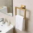 thumbnail image 6 of Modern Square Towel Ring Wall Mounted Durable Stainless Steel Hand Towel Holder for Bathroom Kitchen and Restroom, 6 of 6