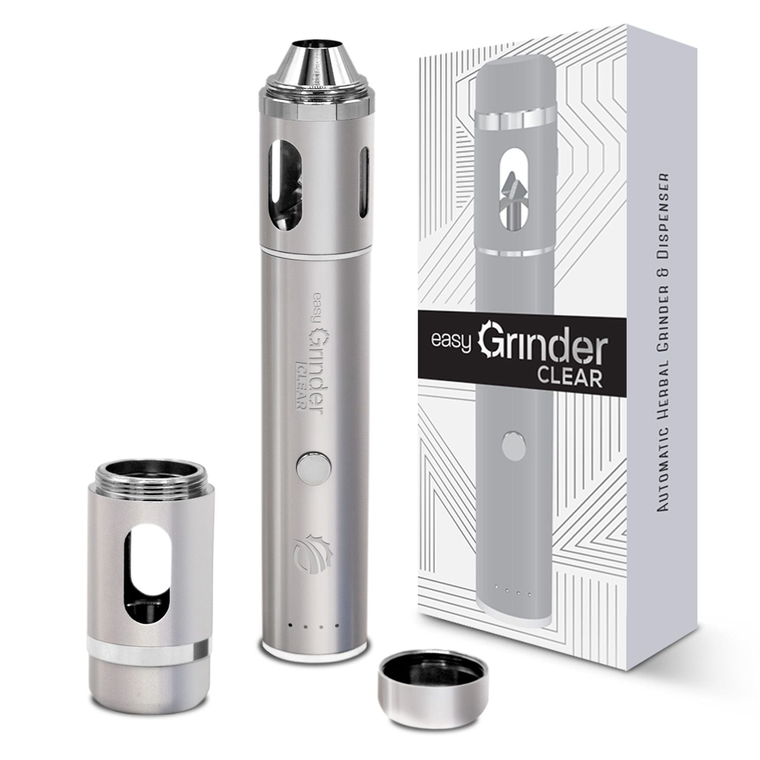 Black Rechargeable Battery Portable Size,Clean Brush Included Super Electric Fine Grinder Pen,Handheld Spice Grinder Pen,Detachable Chamber