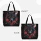 thumbnail image 2 of Easygdp Rose Full Moon Black Wolf Bolsa Tote para Mujer, Bolso de Hombro para Trabajo, Playa, Viajes, Compras y Supermercado, 2 of 7