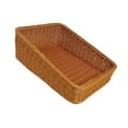 thumbnail image 2 of EHJRE Imitation Rattan Woven Fruit Basket Organizer Farmhouse Decoration Serving Tray Food Storage Basket for Garden Shopping Daily VerticalTilt 35x25cm, 2 of 4