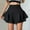 w93# Black535, variant on Women Ballet Mini Skirts Solid Color Smocked High Waist Ruffles Tiered Elegant Flowy Casual Boho Layered Pleated Beach Short Skirt,White,L