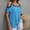Sky Blue, variant on Njoeus Going Out Tops for Women Tshirts Shirts for Women Women's Cold Shoulder Tops Mesh Short Sleeve Sexy Casual Blouse Womens Summer Off The Shoulder Tops Pullover S-3Xl Ladies Tops and Blouses On C