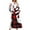 White, variant on WXLWZYWL Christmas Womens Long Sleeve Maxi Dress Cute Printed Fall Casual Flowy Maxi Dress with Pockets