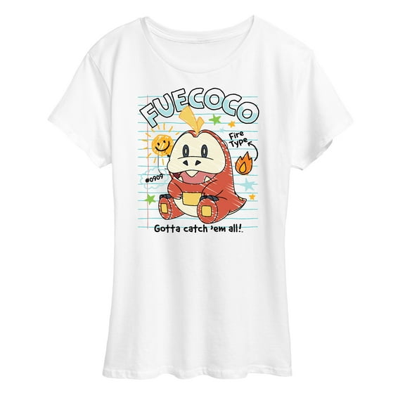 Pokémon - Fuecoco Notebook Scribble - Women's Short Sleeve Graphic T-Shirt