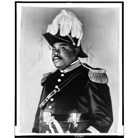 8x12 Photo-Marcus Garvey, 1923, in uniform