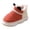 Orange, variant on Kids Boys Girls Winter Cloud Warm Home Plush Slippers on Cozy Soft Cover House Slippers Red