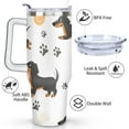 thumbnail image 3 of Personalized Dog Lover Gift Idea - 40oz Insulated Tumbler with Straw for Women - Non-Slip Handle Coffee Travel Cup, 3 of 7
