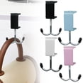 thumbnail image 6 of Purse Hooks for Table, 3.5-4.6 in Adjustable Desk Mount Hook, Heavy Duty Alloy Clamp Double Hooks for Office, Space Saving Organizer for Handbag, Backpack, Headphone, Easy Installation,White, 6 of 8