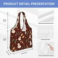 thumbnail image 4 of XMXT Canvas Tote Bag for Women, Cartoon Snowman Gloves Pattern Large Reusable Shopping Bags, Multicolor, 4 of 7