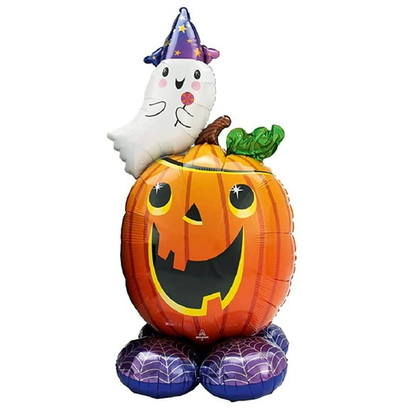 Airloonz 56" Pumpkin Ghost Foil Mylar Air Balloon Halloween Party Decor Supply