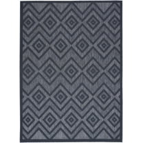 4 X 6 Navy Blue Argyle Indoor Outdoor Area Rug
